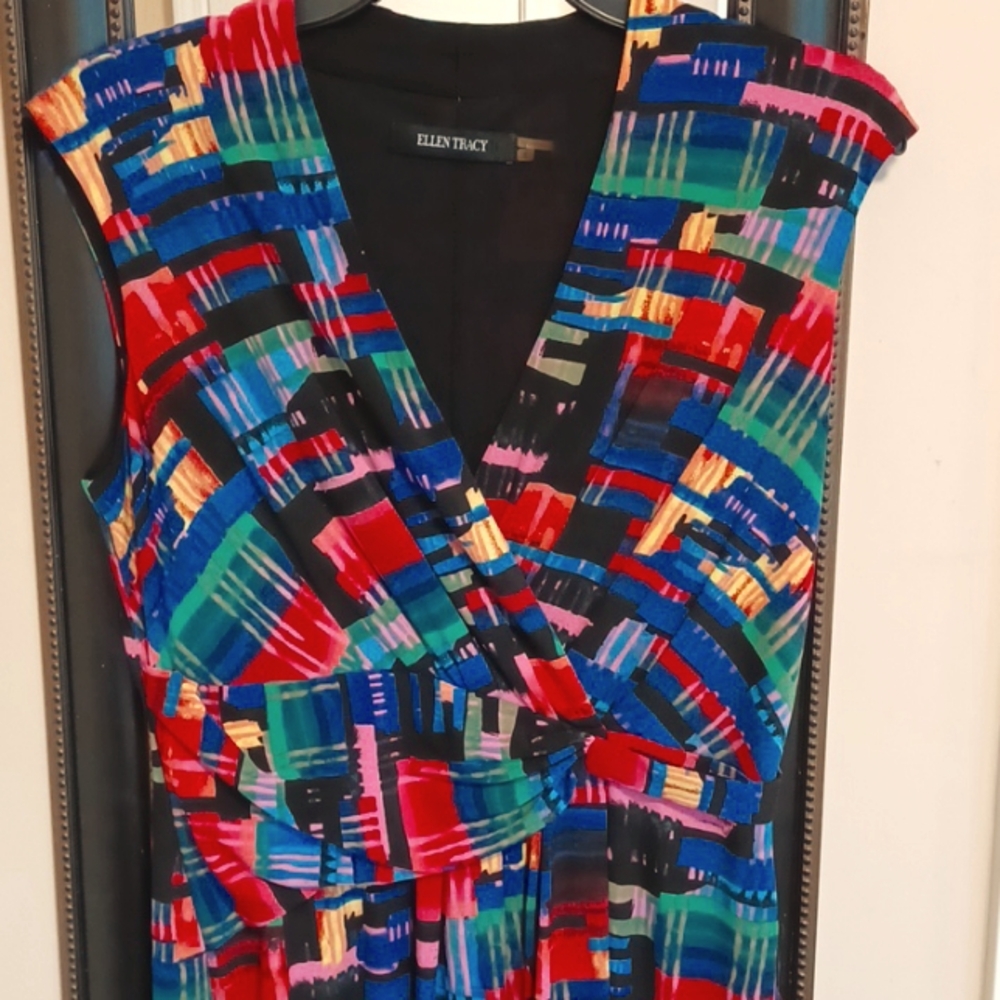 Ellen Tracy Geo-Pattern Sheath - Picture 2 of 6